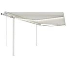 Uitschuifbare luifel met gepoedercoat aluminium frame automatisch - Crème / 4 x 3.5 m / 1 - Zonwering
