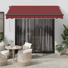Uitschuifbare luifel met gepoedercoat aluminium frame voor koelte buiten - Bordeauxrood / 300 x 250 cm / 1 - Zonwering