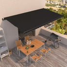 Uitschuifbare luifel met gepoedercoat aluminium frame voor koelte buiten - Antraciet / 600 x 350 cm / 1 - Zonwering