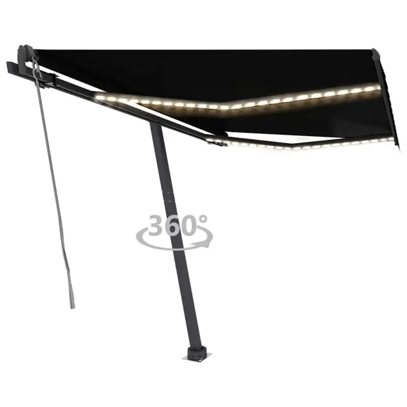 Uitschuifbare luifel met gepoedercoat aluminium voor buitenplezier - Antraciet / 350 x 250 cm / 1 - Zonwering