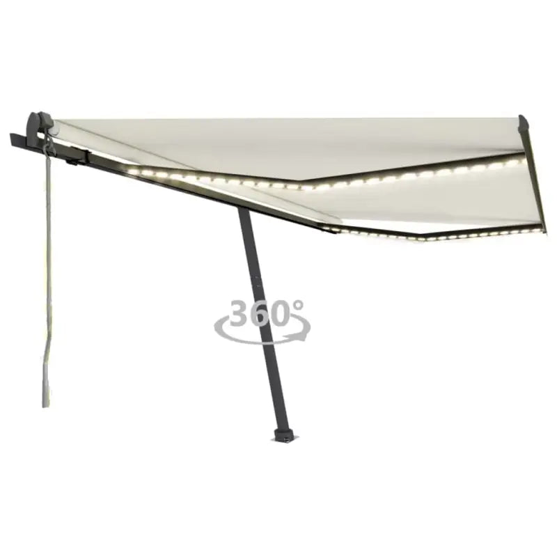 Uitschuifbare luifel met gepoedercoat aluminium voor buitenplezier - Crème / 450 x 350 cm / 1 - Zonwering