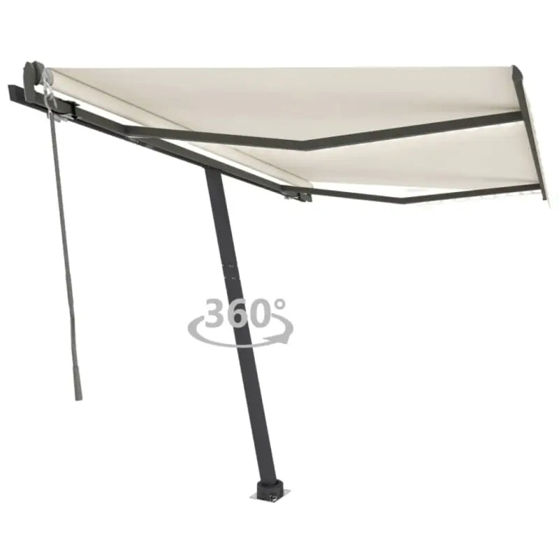 Uitschuifbare luifel met gepoedercoat aluminium voor buitenplezier - Crème / 350 x 250 cm / 1 - Zonwering