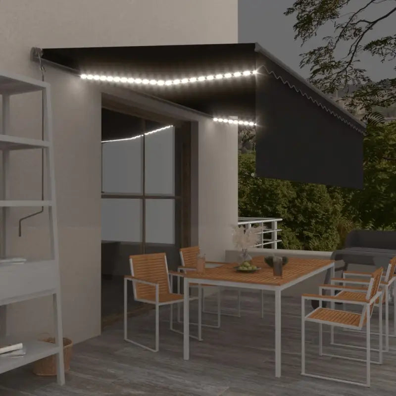 Uitschuifbare luifel met gepoedercoat aluminium voor buitenruimte - Antraciet / 5 x 3 m / 1 - Zonwering