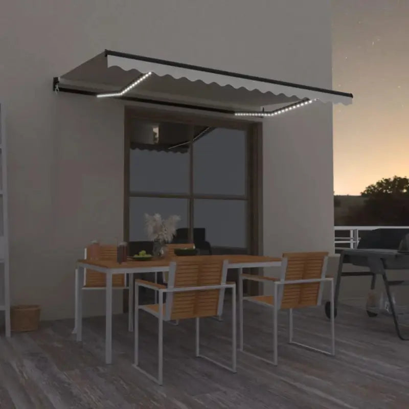 Uitschuifbare luifel met gepoedercoat aluminium voor buitenruimte - Crème / 400 x 350 cm / 1 - Zonwering