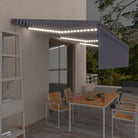 Uitschuifbare luifel met gepoedercoat aluminium voor buitenruimte - Blauw en wit / 6 x 3 m / 1 - Zonwering
