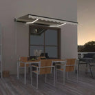 Uitschuifbare luifel met gepoedercoat aluminium voor buitenruimte - Geel en wit / 350 x 250 cm / 1 - Zonwering
