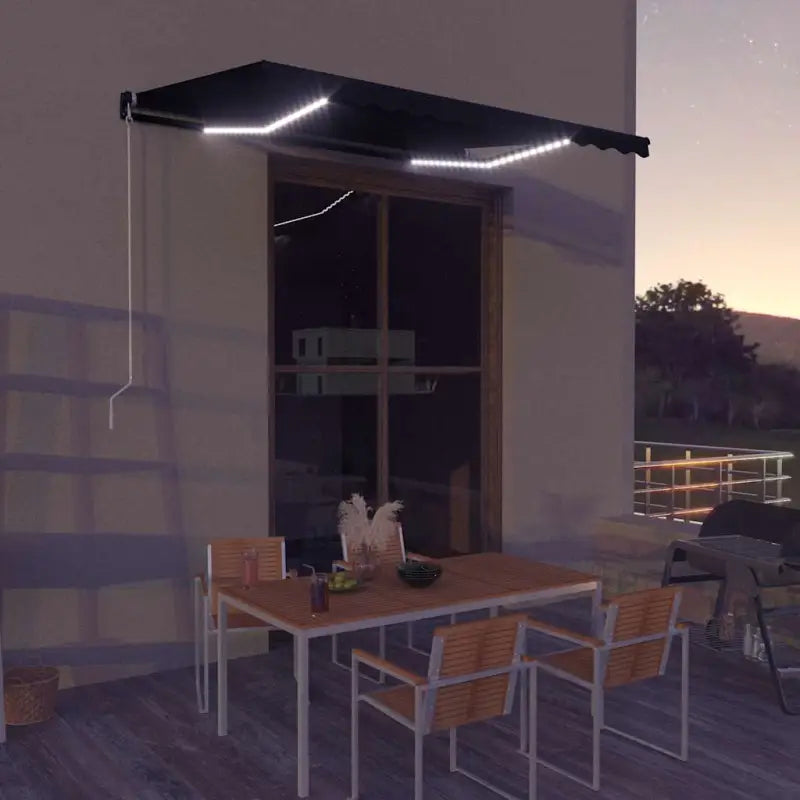 Uitschuifbare luifel met gepoedercoat aluminium voor buitenruimte - Antraciet / 350 x 250 cm / 1 - Zonwering