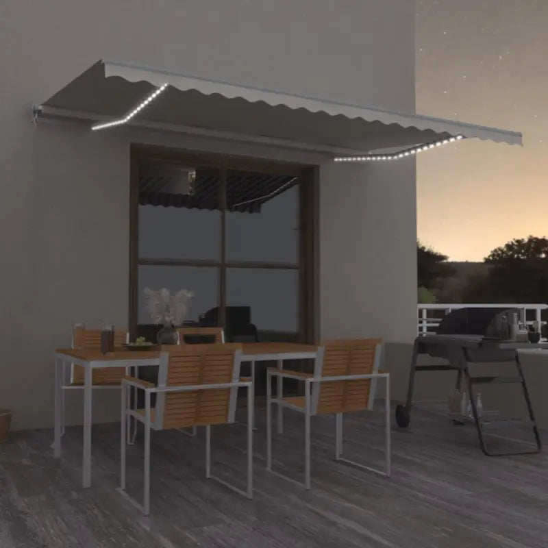 Uitschuifbare luifel met gepoedercoat aluminium voor koele buitenruimtes - Crème / 500 x 300 cm / 1 - Zonwering