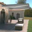 Uitschuifbare luifel met gepoedercoat aluminium voor koele buitenruimte - Blauw en wit / 400 x 350 cm / 1 - Zonwering