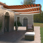 Uitschuifbare luifel met gepoedercoat aluminium voor koele buitenruimte - Multikleur / 600 x 350 cm / 1 - Zonwering