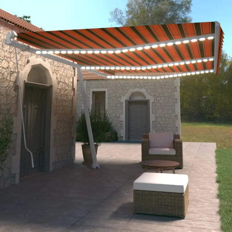 Uitschuifbare luifel met gepoedercoat aluminium voor koele buitenruimte - Multikleur / 600 x 350 cm / 1 - Zonwering