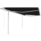 Uitschuifbare luifel met gepoedercoat aluminium voor schaduw en koelheid - Antraciet / 4 x 3 m / 1 - Zonwering