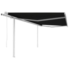 Uitschuifbare luifel met gepoedercoat aluminium voor schaduw en koelheid - Antraciet / 4.5 x 3 m / 1 - Zonwering