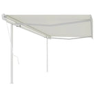 Uitschuifbare luifel met gepoedercoat aluminium voor schaduw en koelheid - Crème / 5 x 3 m / 1 - Zonwering