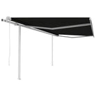 Uitschuifbare luifel met gepoedercoat aluminium voor schaduw en koelheid - Antraciet / 4 x 3.5 m / 1 - Zonwering