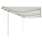 Uitschuifbare luifel met gepoedercoat aluminium voor schaduw en koelheid - Crème / 6 x 3 m / 1 - Zonwering