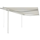 Uitschuifbare luifel met gepoedercoat aluminium voor schaduw en koelheid - Crème / 4.5 x 3 m / 1 - Zonwering