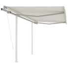 Uitschuifbare luifel met gepoedercoat aluminium voor schaduw en koelheid - Crème / 3.5 x 2.5 m / 1 - Zonwering