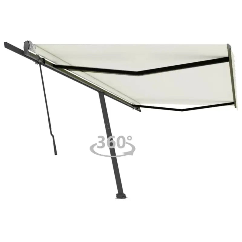 Uitschuifbare luifel met gepoedercoat aluminium voor schaduw buiten - Crème / 500 x 350 cm / 1 - Zonwering