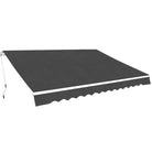 Uitschuifbare luifel met stevig aluminium frame voor koele tuinplekken - Antraciet / 500 cm / 1 - Zonwering