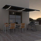 Uitschuifbare luifel van gepoedercoat aluminium voor automatische bescherming - Antraciet / 600 x 300 cm / 1 - Zonwering