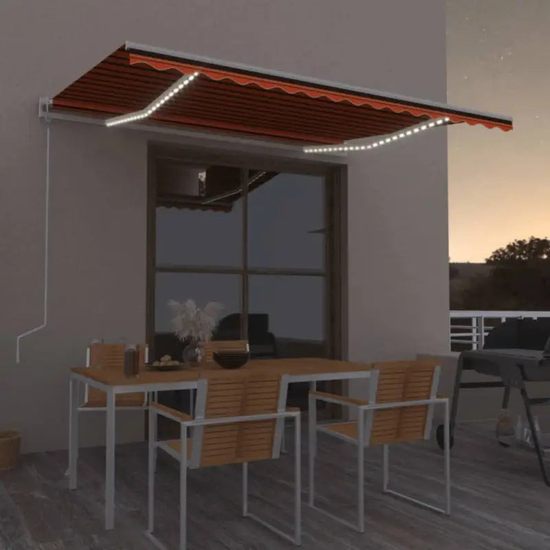 Uitschuifbare luifel van gepoedercoat aluminium voor automatische bescherming - Multikleur / 400 x 350 cm / 1