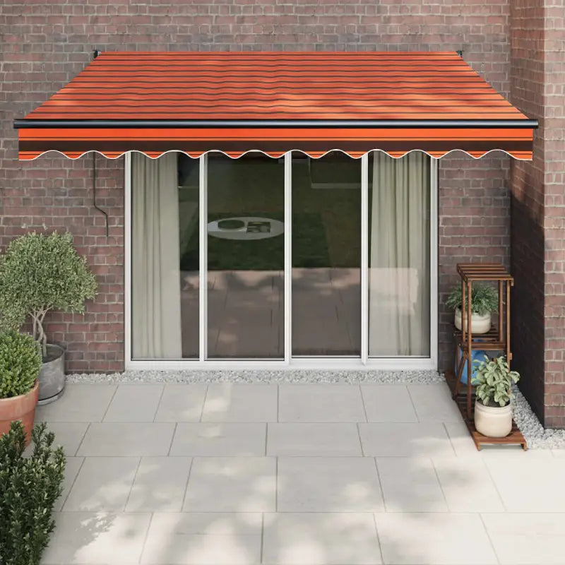 Uitschuifbare luifel van gepoedercoat aluminium voor terras en tuin - Oranje / 3.5 x 2.5 m / 1 - Zonwering
