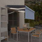 Uitschuifbare Luifel voor Koelere Buitenruimtes - Blauw en wit / 3.5 x 2.5 m / 1 - Zonwering