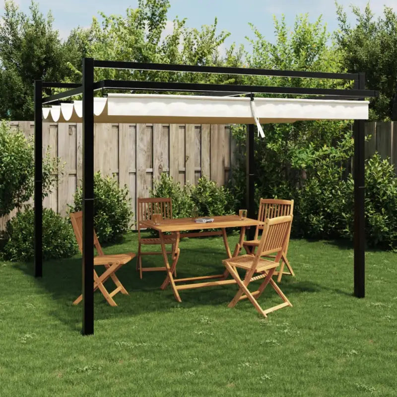 Uittrekbaar dak partytent voor buiten en tuin paviljoen - Crème / 1 - Partytenten & prieëlen