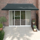 Uittrekbare luifel in gepoedercoat aluminium voor je terras - Antracietkleurig (zwart frame) / 3.5 x 2.5 m / 1