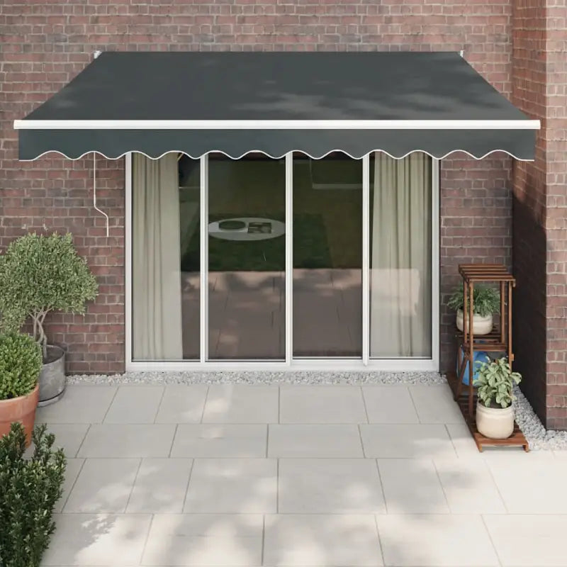 Uittrekbare luifel in gepoedercoat aluminium voor je terras - Antraciet / 3 x 2.5 m / 1 - Zonwering