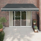 Uittrekbare luifel in gepoedercoat aluminium voor je terras - Antraciet / 3.5 x 2.5 m / 1 - Zonwering