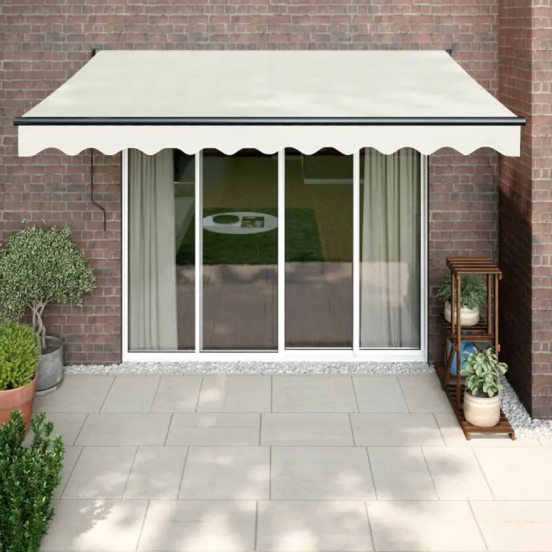 Uittrekbare luifel in gepoedercoat aluminium voor je terras - Crème / 3 x 2.5 m / 1 - Zonwering