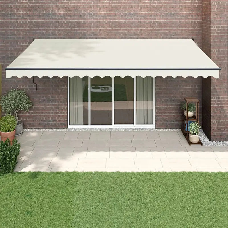 Uittrekbare luifel in gepoedercoat aluminium voor je terras - Crème / 5 x 3 m / 1 - Zonwering