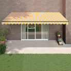 Uittrekbare luifel in gepoedercoat aluminium voor je terras - Geel / 5 x 3 m / 1 - Zonwering