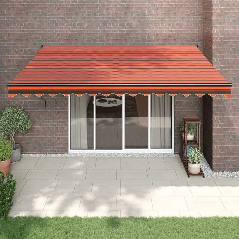 Uittrekbare luifel in gepoedercoat aluminium voor je terras - Oranje / 4.5 x 3 m / 1 - Zonwering