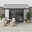 Uittrekbare luifel met aluminium frame voor koele tuinplekken - Antraciet en zwart / 450 x 300 cm / 1 - Zonwering