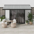 Uittrekbare luifel met aluminium frame voor koele tuinplekken - Antraciet en zwart / 400 x 300 cm / 1 - Zonwering