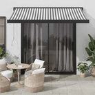 Uittrekbare luifel van gepoedercoat aluminium voor terrasplezier - 1 / Antraciet en zwart / 350 x 250 cm - Zonwering