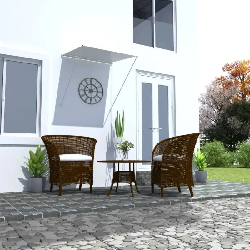 Uittrekbare zonwering met stalen frame voor terras en raam - Crème / 100 x 150 cm / 1 - Zonwering