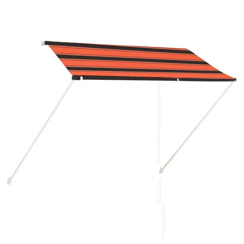 Uittrekbare zonwering met stalen frame voor terras en raam - Oranje en bruin / 250 x 150 cm / 1 - Zonwering