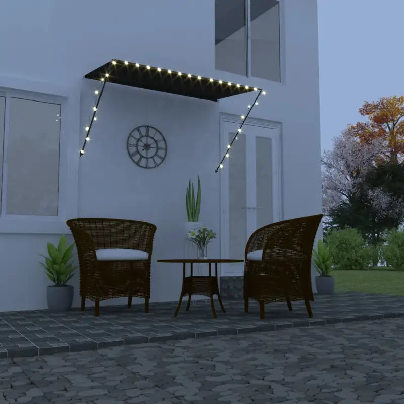 Uittrekbare zonwering voor raam terras en tuin - Antraciet / 250 x 150 cm / 1 - Zonwering