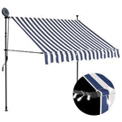 Uittrekbare zonwering voor raam terras en tuin - Blauw / 1 / 150 cm - Zonwering