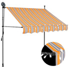 Uittrekbare zonwering voor raam terras en tuin - Geel en wit / 1 / 150 cm - Zonwering