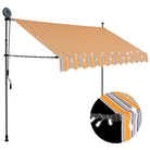 Uittrekbare zonwering voor raam terras en tuin - Geel en wit / 1 / 250 cm - Zonwering