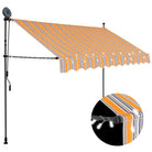 Uittrekbare zonwering voor raam terras en tuin - Geel en wit / 1 / 300 cm - Zonwering