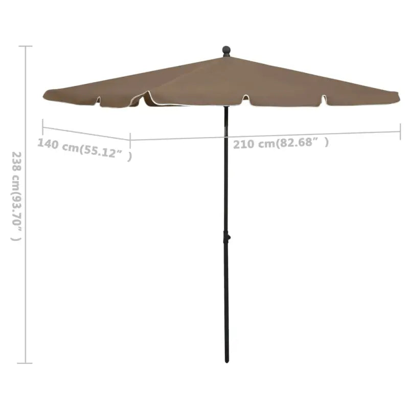 Uv-beschermende parasol met anti-vervagend polyester - Parasols en zonneschermen