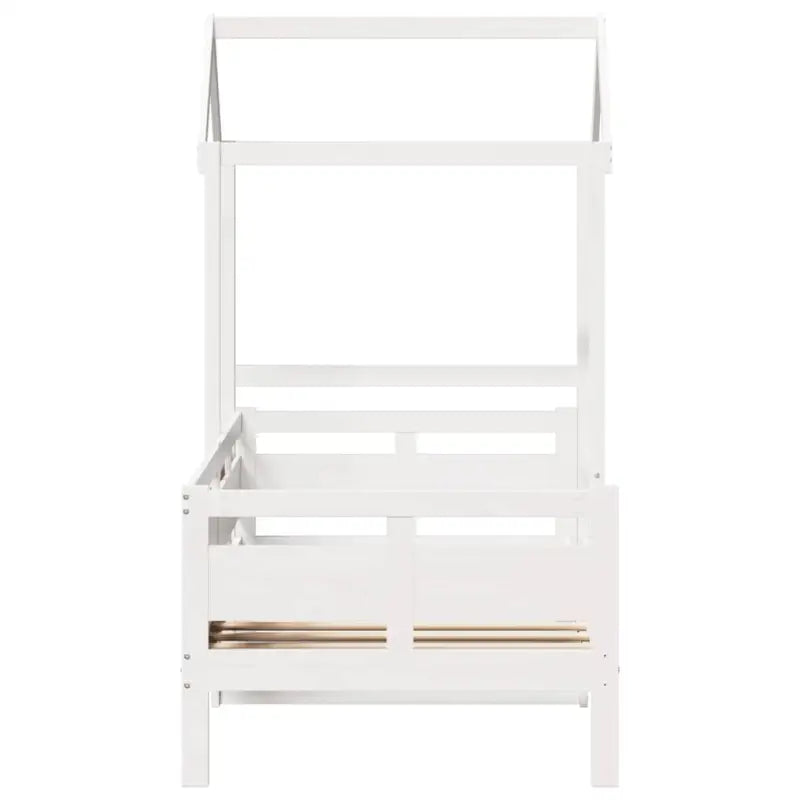 Veelzijdige slaapbank van massief grenenhout met open zijdeur in wit - Bedden & bedframes
