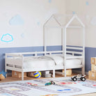 Veelzijdige slaapbank van massief grenenhout met open zijdeur in wit - Bedden & bedframes