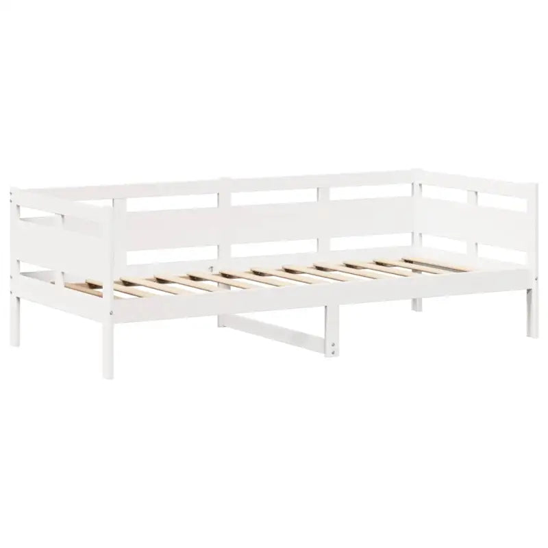 Veelzijdige slaapbank van massief grenenhout met open zijdeur in wit - Bedden & bedframes